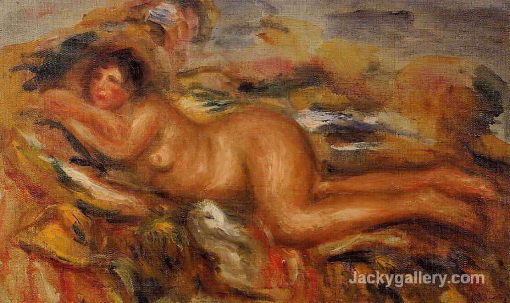 Nude on the Grass by Pierre Auguste Renoir paintings reproduction